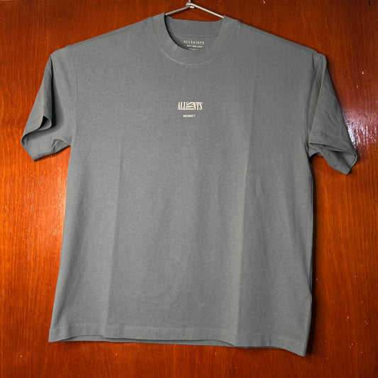 PLAYERA ALL SAINTS AZUL CON LOGO EN EL CENTRO